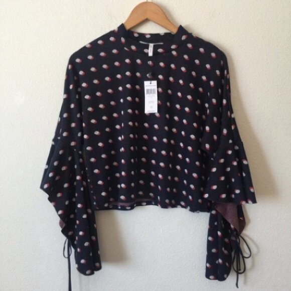 BCBGeneration Double Dot Cutout Sleeve Blouse - Picture 3 of 8